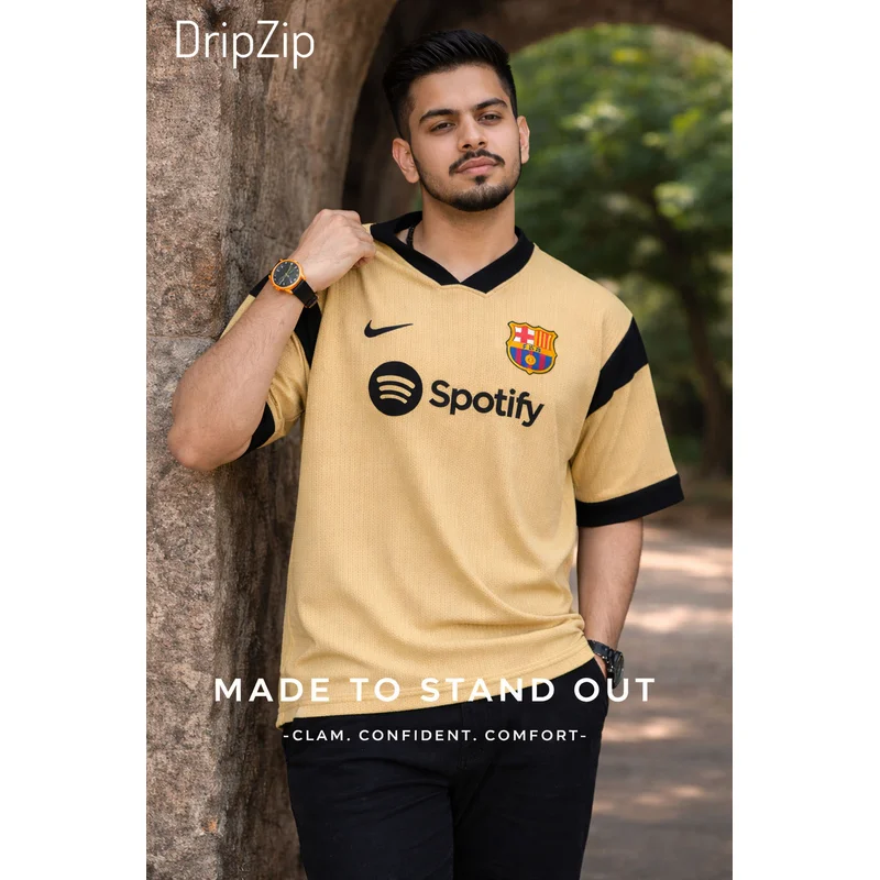 Barcelona Beige Drop Shoulder